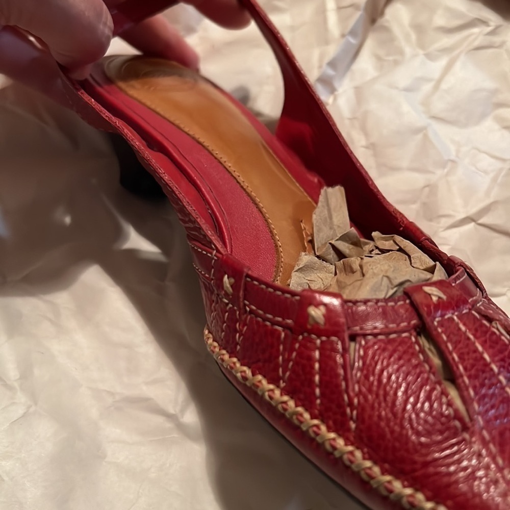 Nurture by Lamaze Red leather slingback moccasins size 7 - Picture 9 of 9